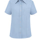 Women's Short-Sleeve Stretch Oxford Shirt - S254 - Light Blue