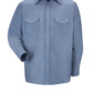 Men's Long Sleeve Deluxe Western Style Shirt - SC14 - Light Blue