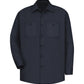 Men's Long Sleeve Wrinkle-Resistant Cotton Work Shirt - SC30 - Dark Navy