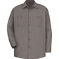 Men's Long Sleeve Wrinkle-Resistant Cotton Work Shirt - SC30 - Graphite Grey