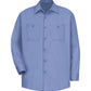Men's Long Sleeve Wrinkle-Resistant Cotton Work Shirt - SC30 - Light Blue