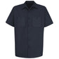 Men's Short Sleeve Wrinkle-Resistant Cotton Work Shirt - SC40 - Dark Navy