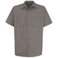 Men's Short Sleeve Wrinkle-Resistant Cotton Work Shirt - SC40 - Graphite Grey