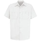 Men's Short Sleeve Wrinkle-Resistant Cotton Work Shirt - SC40 - White