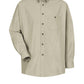 Men's Long Sleeve Cotton Contrast Dress Shirt - SC74 - Stone/Navy