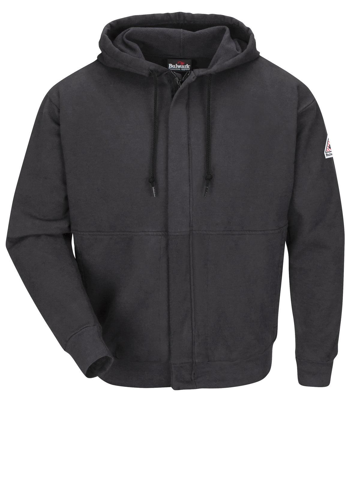 Men's Fleece Flame-Resistant Zip-Front Hooded Sweatshirt - SEH4 - Charcoal