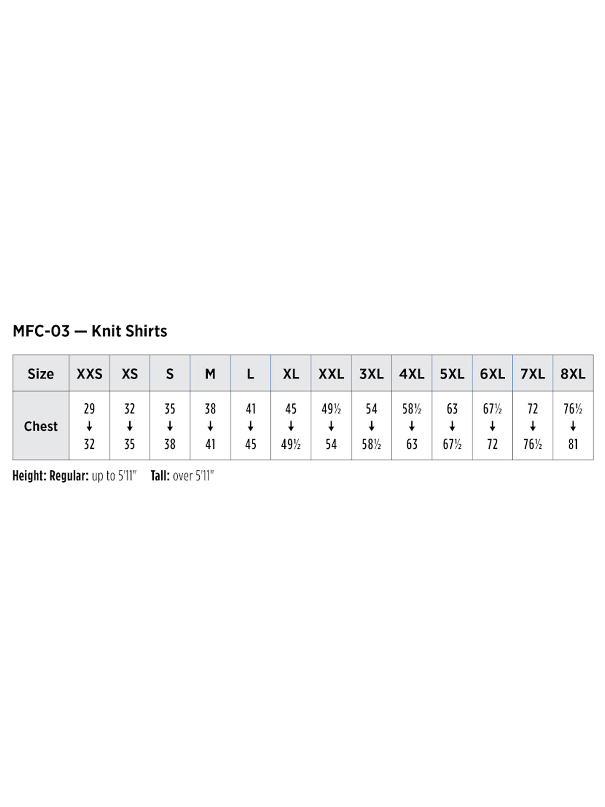 SIZECHART