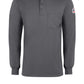 Men's Flame-Resistant Long-Sleeve Henley Shirt - SEL2 - Charcoal