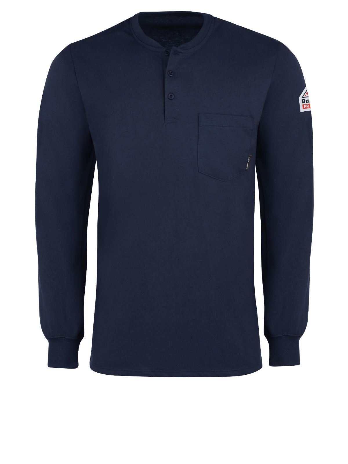Men's Flame-Resistant Long-Sleeve Henley Shirt - SEL2 - Navy