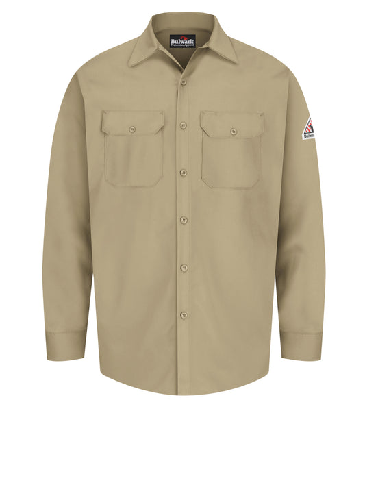 Men's Midweight Excel Flame-Resistant Work Shirt - SEW2 - Khaki