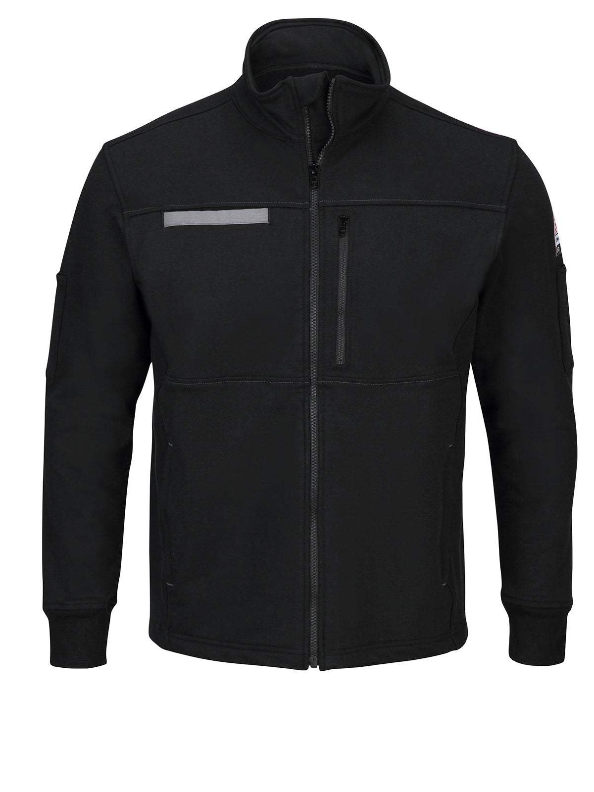 Men's Flame-Resistant Zip-Up Fleece Jacket - SEZ2 - Black
