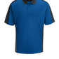 Men's Short Sleeve Performance Knit Two-Tone Polo - SK54 - Royal Blue/Charcoal