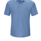 Men's Short Sleeve Performance Knit Gripper-Front Polo - SK74 - Medium Blue