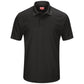 Men's Short Sleeve Performance Knit Pocketless Core Polo - SK96 - Black
