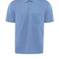 Men's Short Sleeve Performance Knit Pocket Polo - SK98 - Medium Blue