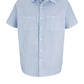 Men's Short Sleeve Industrial Stripe Work Shirt - SL20 - Blue/White Stripe