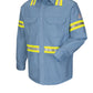 Men's Midweight Flame-Resistant Enhanced Visibility Uniform Shirt - SLDT - Light Blue