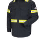 Men's Midweight Flame-Resistant Enhanced Visibility Uniform Shirt - SLDT - Navy