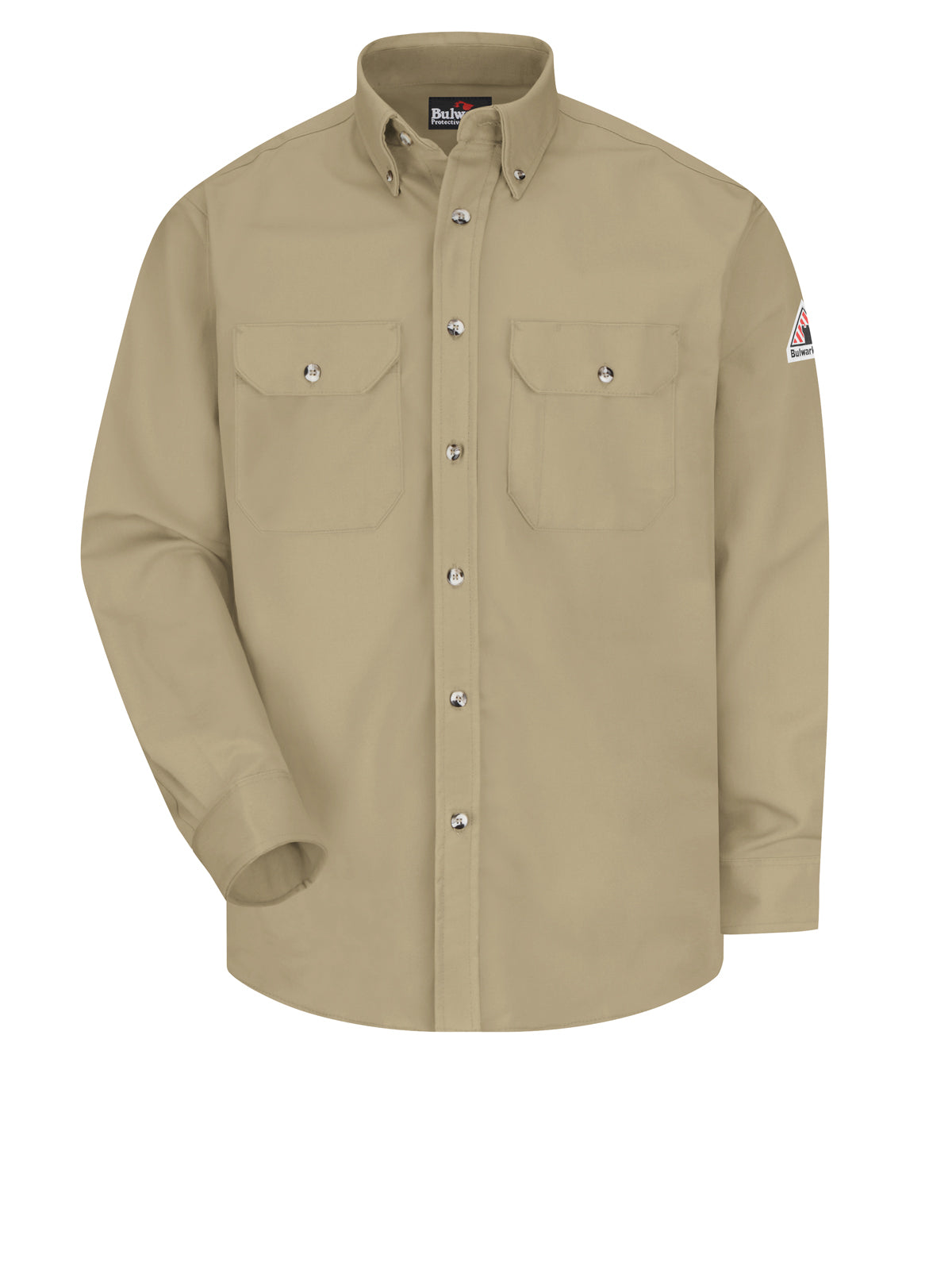 Men's Midweight Flame-Resistant Dress Uniform Shirt - SLU2 - Khaki