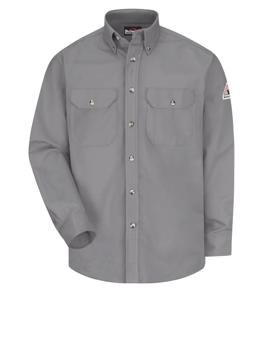 Men's Midweight Flame-Resistant Dress Uniform Shirt - SLU2 - Silver Grey