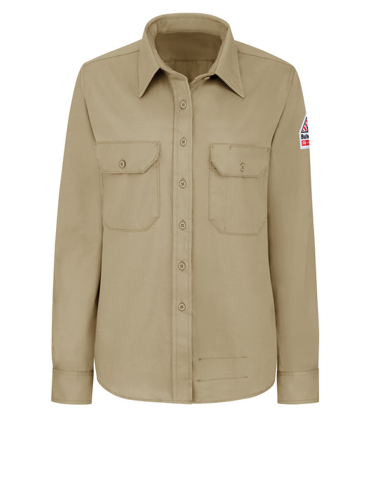 Women's Midweight Flame-Resistant Dress Uniform Shirt - SLU3 - Khaki