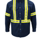 Men's Midweight Flame-Resistant Enhanced Visibility Uniform Shirt - SLUC - Navy