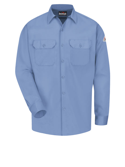Men's Midweight Excel Flame-Resistant Comfortouch Work Shirt - SLW2 - Light Blue