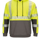 Men's Hi-Visibility Color Block Pullover Fleece Sweatshirt - SMB4 - Yellow/Green