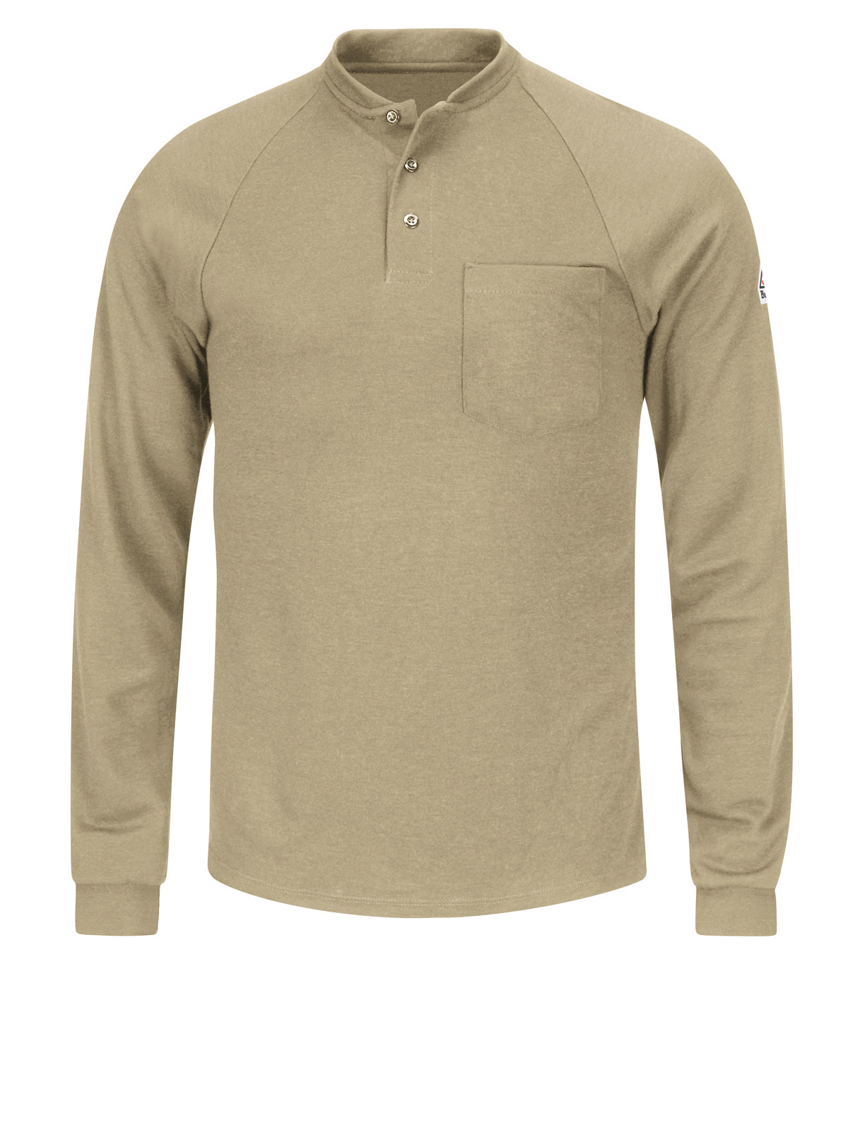 Men's Flame-Resistant Henley Shirt - SML2 - Khaki