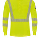 Men's Hi-Visibility Lightweight Flame-Resistant Long-Sleeve Henley Shirt - SML4 - Yellow/Green