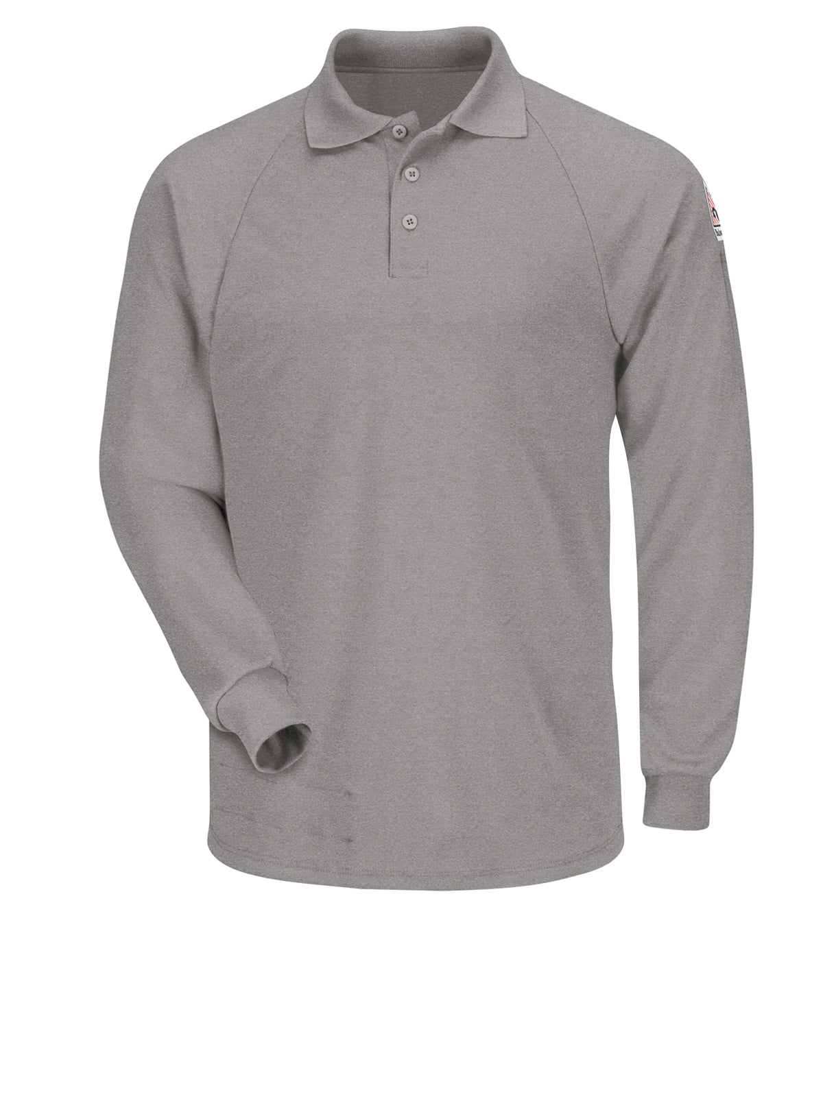 Men's Classic Lightweight Flame-Resistant Long Sleeve Polo - SMP2 - Grey