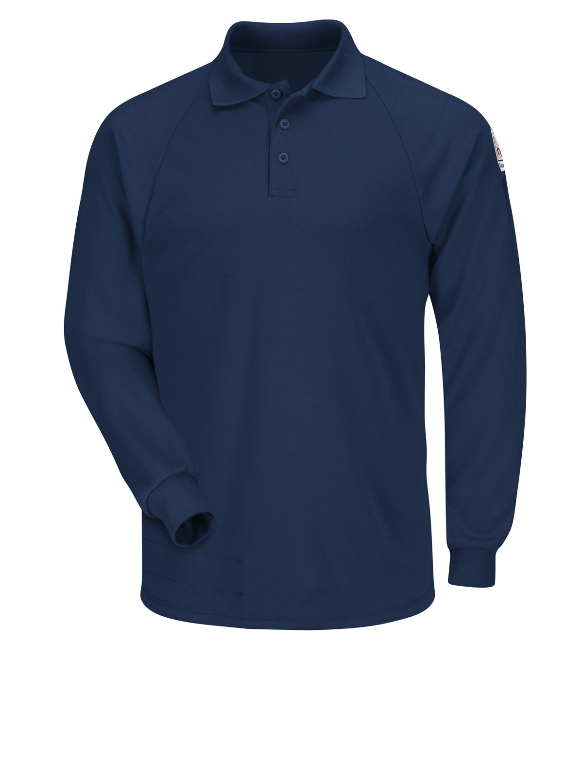 Men's Classic Lightweight Flame-Resistant Long Sleeve Polo - SMP2 - Navy