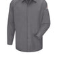 Men's Midweight Flame-Resistant Pocketless Concealed-Gripper Work Shirt - SMS2 - Grey