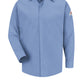 Men's Midweight Flame-Resistant Pocketless Concealed-Gripper Work Shirt - SMS2 - Light Blue