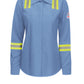 Women's Flame-Resistant Enhanced Visibility Shirt - SMS5 - Light Blue