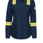 Women's Flame-Resistant Enhanced Visibility Shirt - SMS5 - Navy