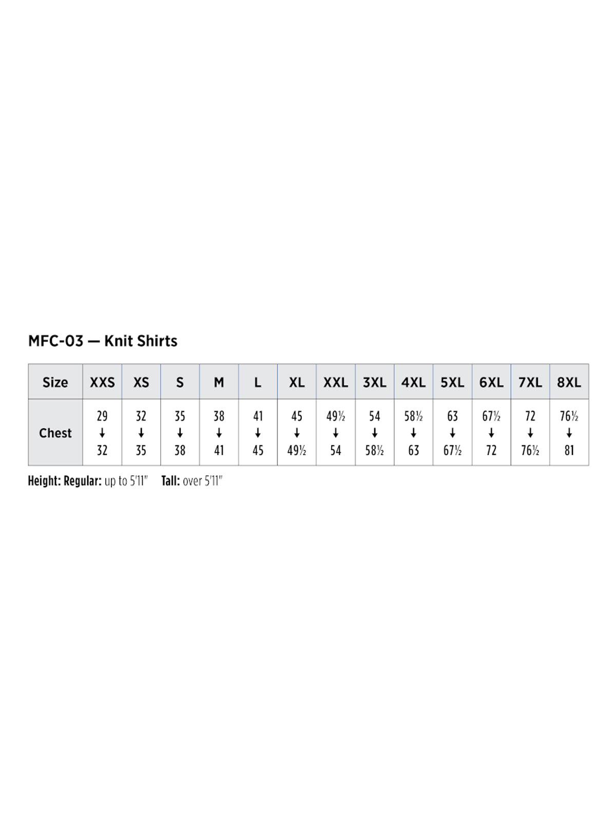 SIZECHART