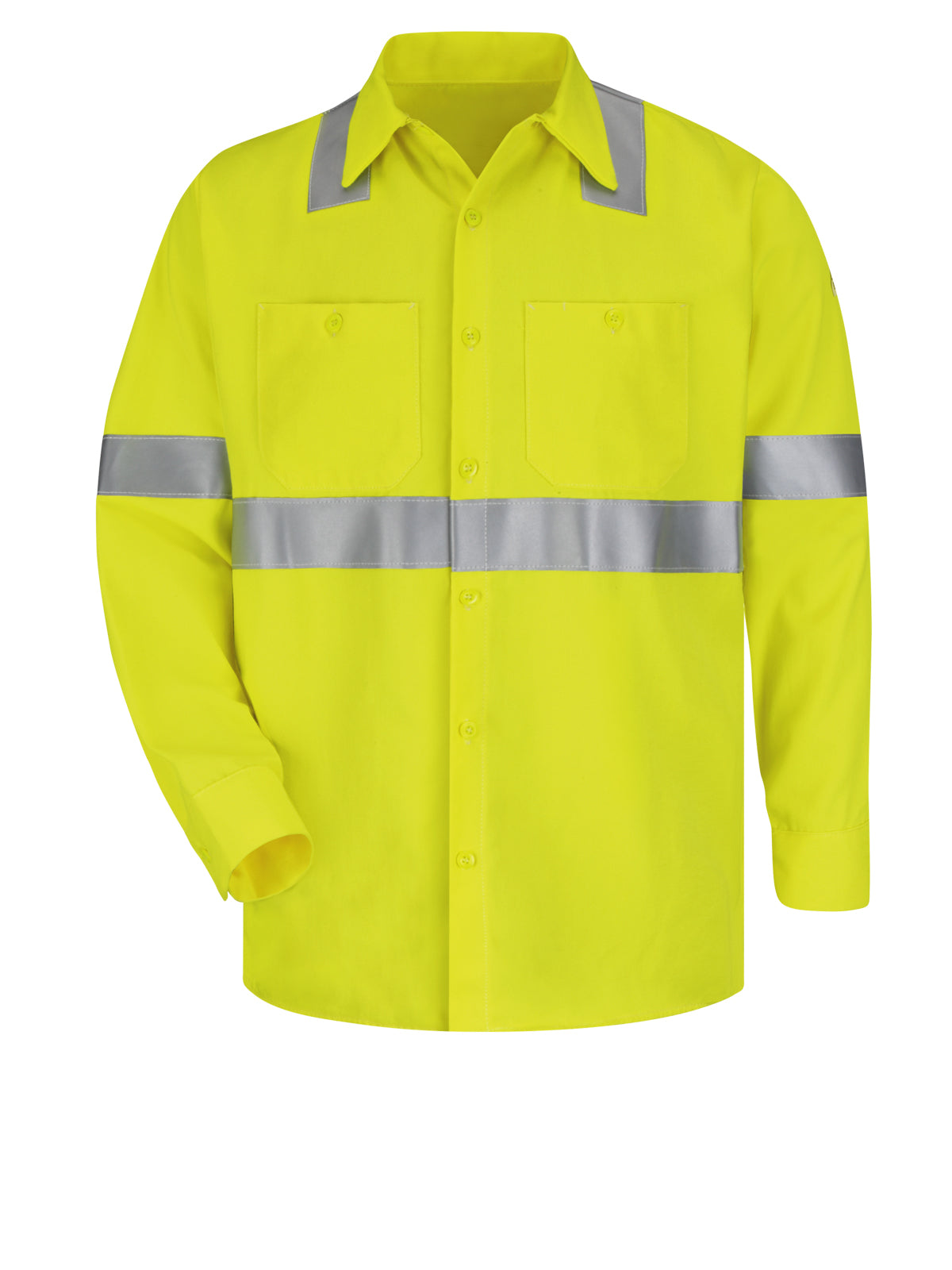 Men's Midweight Flame-Resistant Hi-Visibility Work Shirt - SMW4 - Hi Visibility