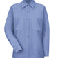 Women's Long Sleeve Industrial Work Shirt - SP13 - Light Blue