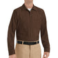 Men's Long Sleeve Industrial Work Shirt - SP14 - Chocolate Brown