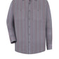 Men's Long Sleeve Industrial Work Shirt - SP14 - Charcoal/Red/White