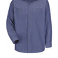 Men's Long Sleeve Industrial Work Shirt - SP14 - Grey/Blue Stripe