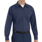 Men's Long Sleeve Industrial Work Shirt - SP14 - Navy / Light Blue