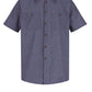 Men's Short Sleeve Striped Work Shirt - SP20 - Blue/Charcoal Check