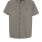 Men's Short Sleeve Striped Work Shirt - SP20 - Khaki/Black Check
