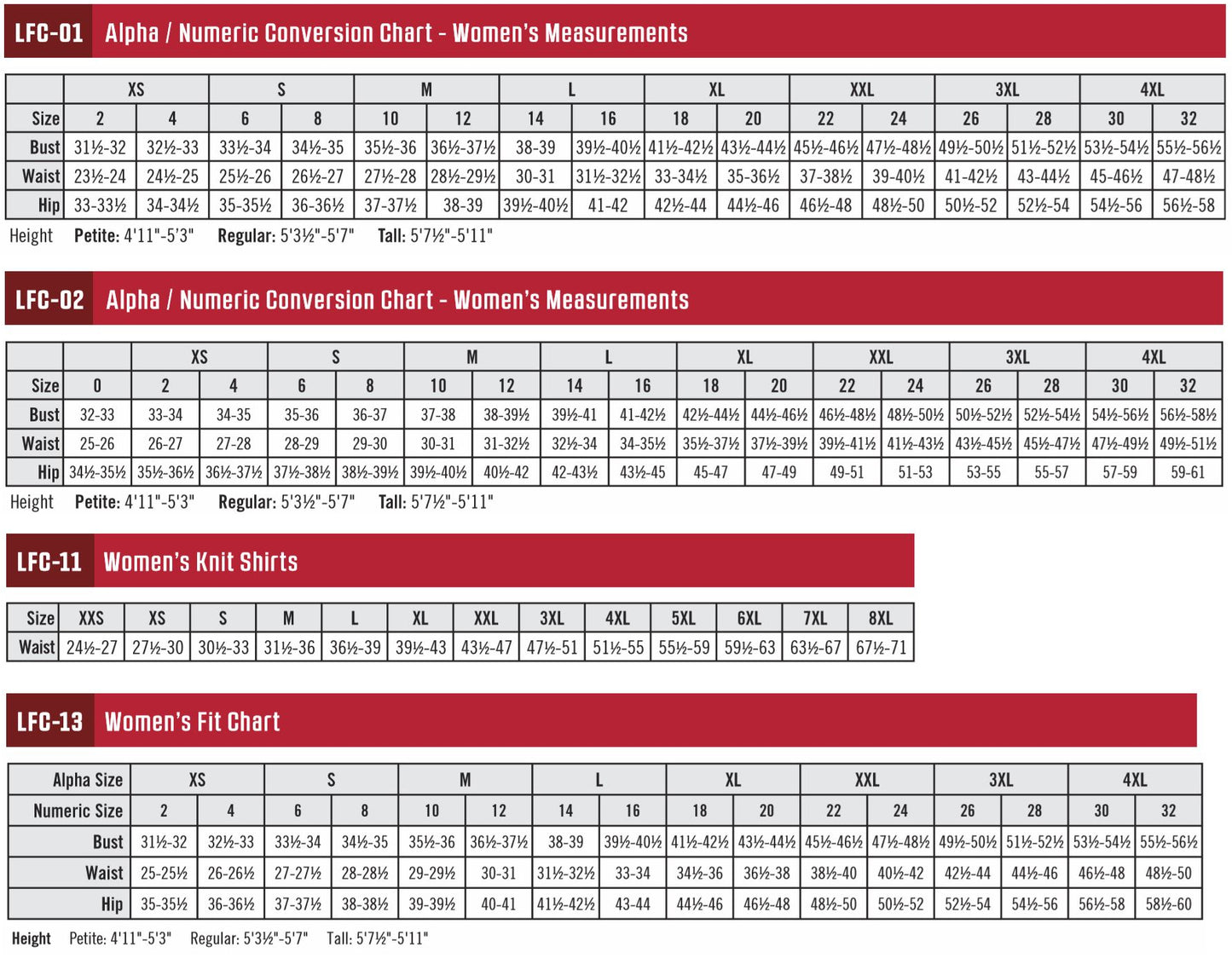 SIZECHART