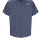 Men's Short Sleeve Industrial Work Shirt - SP24 - Grey/Blue Stripe