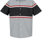 Men's Short Sleeve Industrial Work Shirt - SP24 - Grey/Black with Red/White