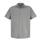 Men's Gripper-Front Short-Sleeve Pocketless Work Shirt - SP26 - Light Grey