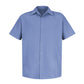 Men's Gripper-Front Short-Sleeve Pocketless Work Shirt - SP26 - Light Blue